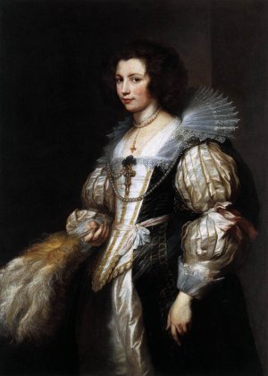 Portrait of Maria de Tassis by Sir Anthony Van Dyck Oil Painting