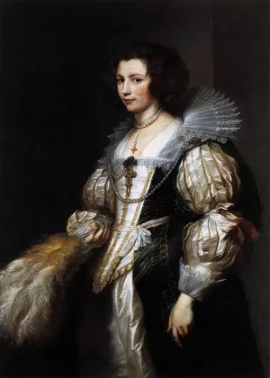 Portrait of Maria de Tassis Oil painting by Sir Anthony Van Dyck