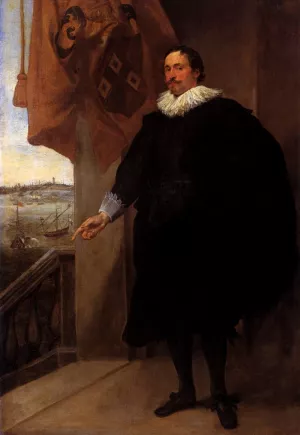 Portrait of Nicolaes van der Borght by Sir Anthony Van Dyck Oil Painting