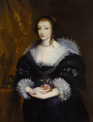 Portrait of Queen Henrietta Maria Oil painting by Sir Anthony Van Dyck