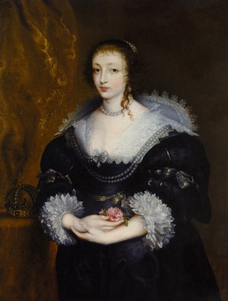 Main Product Photo of Portrait of Queen Henrietta Maria Painting by Sir Anthony Van Dyck