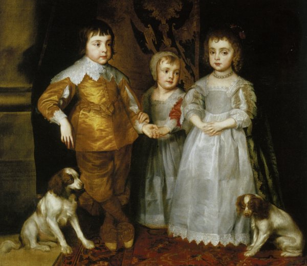 Main Product Photo of Portrait of the Three Eldest Children of Charles I Painting by Sir Anthony Van Dyck