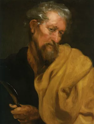 Saint Bartholomew by Sir Anthony Van Dyck - Oil Painting Reproduction