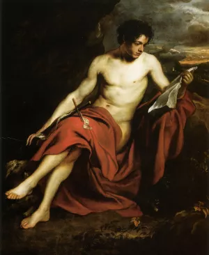 Saint John the Baptist in the Wilderness by Sir Anthony Van Dyck Oil Painting