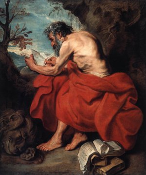 St Jerome by Sir Anthony Van Dyck Oil Painting