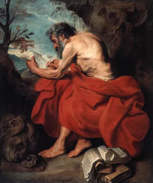 St Jerome Oil painting by Sir Anthony Van Dyck