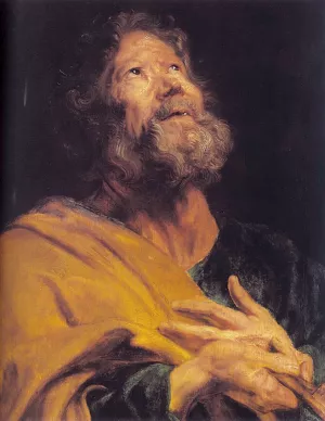 The Penitent Apostle Peter by Sir Anthony Van Dyck - Oil Painting Reproduction