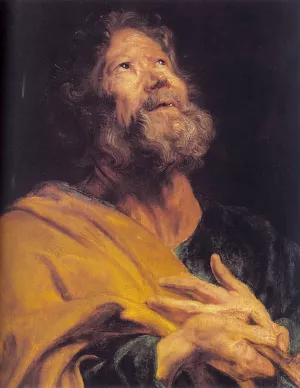 The Penitent Apostle Peter Oil painting by Sir Anthony Van Dyck