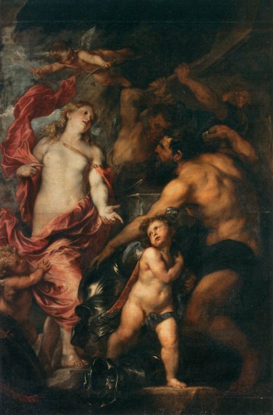 Main Product Photo of Venus Asks Vulcan to Cast Arms for Her Son Aeneas Painting by Sir Anthony Van Dyck