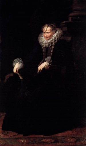 Wife of an Aristocratic Genoese by Sir Anthony Van Dyck Oil Painting
