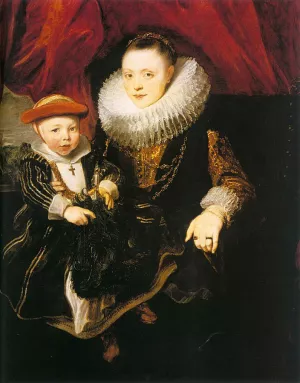 Young Woman with a Child by Sir Anthony Van Dyck Oil Painting