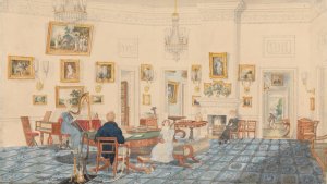 The Winter Room in the Artist's House at Patna by Sir Charles D'Oyly Oil Painting