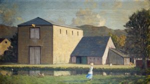 A Warehouse by Sir Charles John Holmes Oil Painting