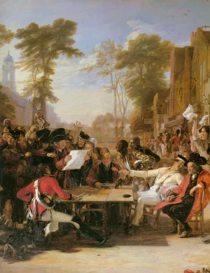 Chelsea Pensioners Reading the Waterloo Dispatch Detail by Sir David Wilkie - Oil Painting Reproduction