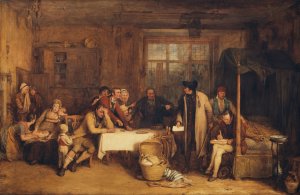 Distraining for Rent by Sir David Wilkie Oil Painting