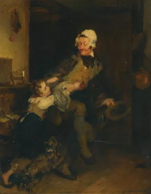 Grandma's Cap by Sir David Wilkie Oil Painting
