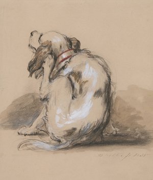 King Charles Spaniel by Sir David Wilkie Oil Painting