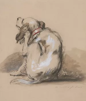 King Charles Spaniel by Sir David Wilkie Oil Painting