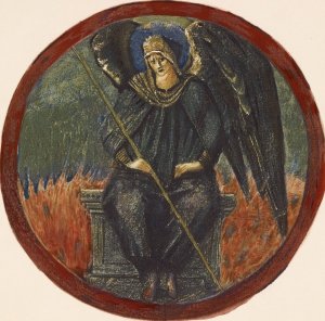 Black Archangel by Sir Edward Coley Burne-Jones Oil Painting