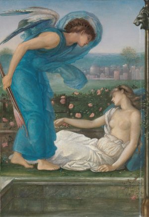Cupid and Psyche by Sir Edward Coley Burne-Jones Oil Painting