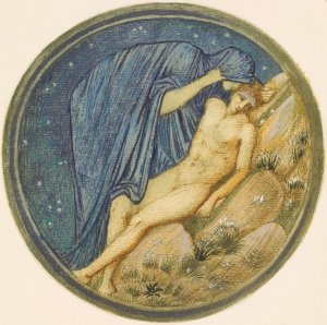 Day and Night Oil painting by Sir Edward Coley Burne-Jones
