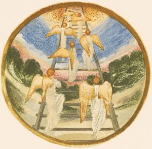 Jacob's Ladder by Sir Edward Coley Burne-Jones Oil Painting