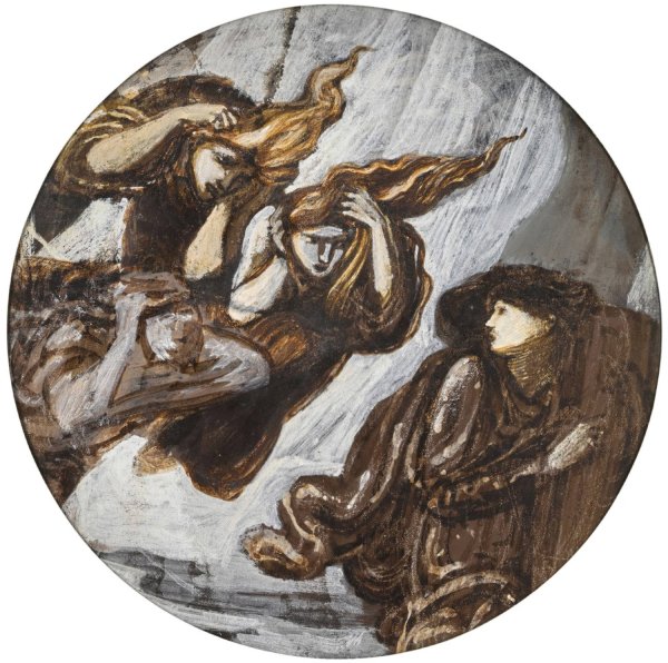 Orpheus Pursued by Furies by Sir Edward Coley Burne-Jones - Hand-Painted Oil Painting Reproduction