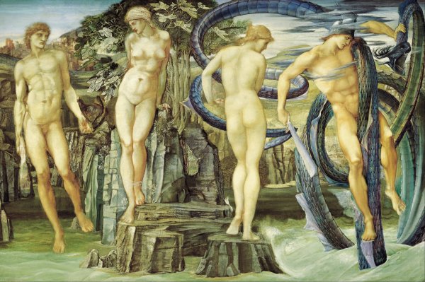 Perseus and Andromeda  by Sir Edward Coley Burne-Jones - Hand-Painted Oil Painting Reproduction