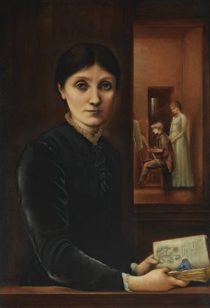 Portrait of Georgiana Burne-Jones by Sir Edward Coley Burne-Jones Oil Painting