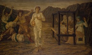 Psyche set by Venus the Task by Sir Edward Coley Burne-Jones Oil Painting