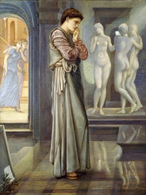 Pygmalion And The Image - The Heart Desires by Sir Edward Coley Burne-Jones Oil Painting
