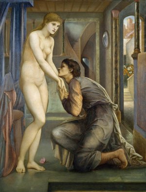 Pygmalion And The Image - The Soul Attains by Sir Edward Coley Burne-Jones Oil Painting
