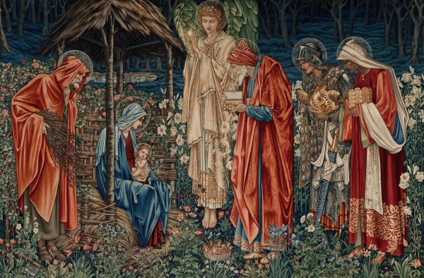 The Adoration of the Magi  by Sir Edward Coley Burne-Jones - Hand-Painted Oil Painting Reproduction