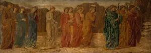 The King and other Mourners abandon Psyche to the Monster by Sir Edward Coley Burne-Jones Oil Painting