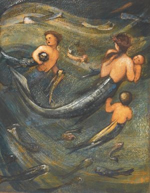 The Mermaid Family by Sir Edward Coley Burne-Jones Oil Painting