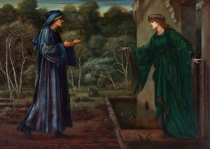 The Pilgrim At The Gate of Idleness by Sir Edward Coley Burne-Jones Oil Painting