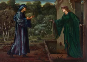 The Pilgrim At The Gate of Idleness by Sir Edward Coley Burne-Jones The Pilgrim At The Gate of Idleness Oil painting by Sir Edward Coley Burne-Jones