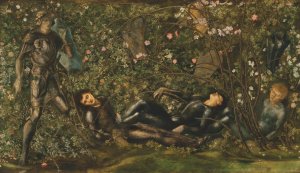 The Prince entering the Briar Wood by Sir Edward Coley Burne-Jones Oil Painting