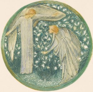 White Garden by Sir Edward Coley Burne-Jones Oil Painting