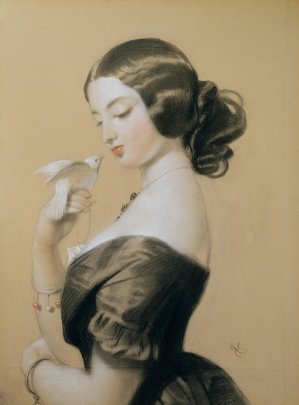Miss Ellen Power by Sir Edwin Henry Landseer Oil Painting