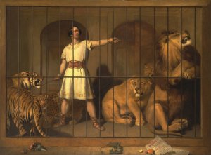 Portrait of Mr. Van Amburgh, As He Appeared with His Animals at the London Theatres Oil painting by Sir Edwin Henry Landseer