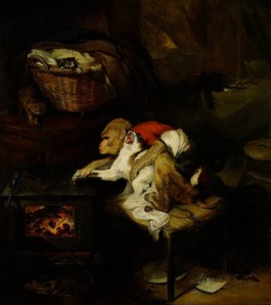 The Cat's Paw by Sir Edwin Henry Landseer Oil Painting