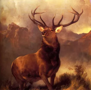A Monarch of the Glenn Oil Painting by Sir Edwin Landseer - Bestsellers