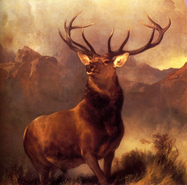 Main Product Photo of A Monarch of the Glenn Painting by Sir Edwin Landseer