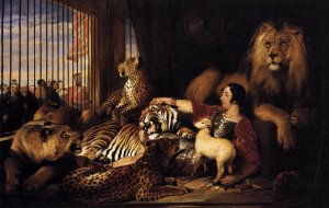 Isaac van Amburgh and His Animals by Sir Edwin Landseer Oil Painting