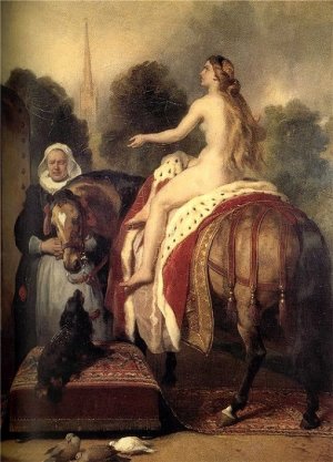 Lady Godiva's Prayer by Sir Edwin Landseer Oil Painting