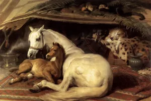 The Arab Tent by Sir Edwin Landseer - Oil Painting Reproduction