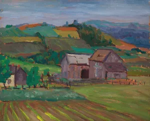 A Farm, Summer by Sir Frederick Grant Banting Oil Painting