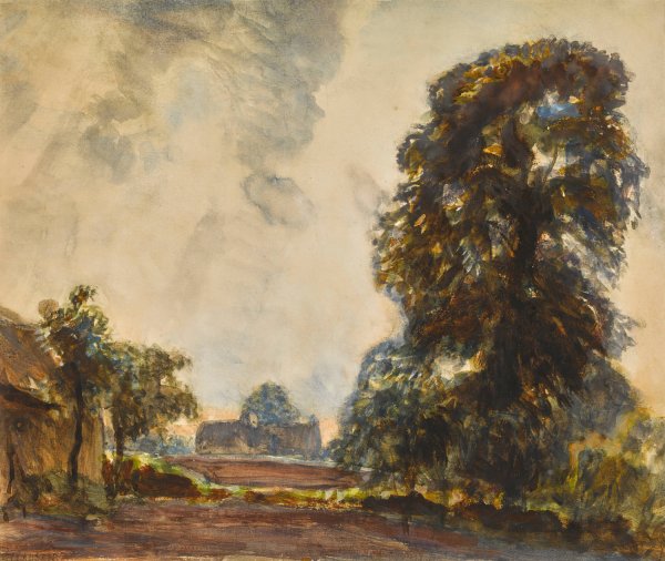 Main Product Photo of Landscape With Trees  Painting by Sir George Clausen