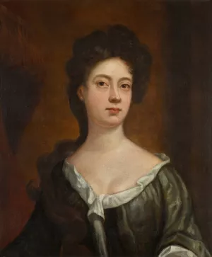 Portrait of a lady by Sir Godfrey Kneller (Follower) Oil Painting